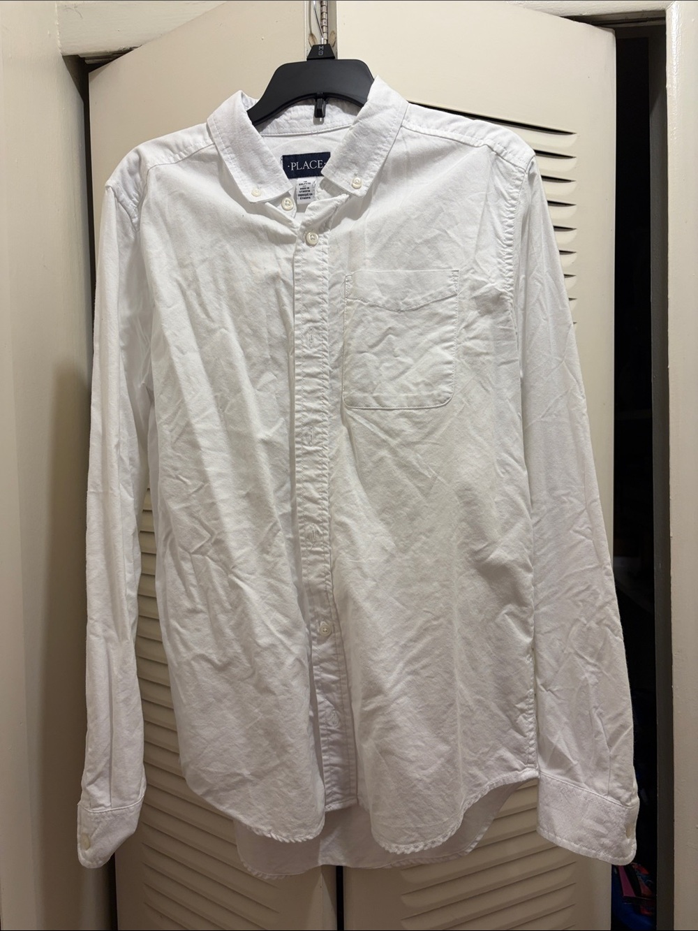 The Children's Place White Long-Sleeve Button-Down Shirt